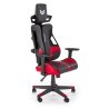 Scaun gaming Halmar Nitro, inaltime reglabila 130-137cm, cotiere reglabile, textil, negru/rosu