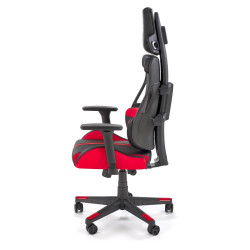 Scaun gaming Halmar Nitro, inaltime reglabila 130-137cm, cotiere reglabile, textil, negru/rosu