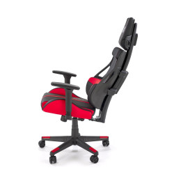 Scaun gaming Halmar Nitro, inaltime reglabila 130-137cm, cotiere reglabile, textil, negru/rosu