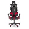 Scaun gaming Halmar Nitro, inaltime reglabila 130-137cm, cotiere reglabile, textil, negru/rosu