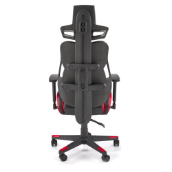 Scaun gaming Halmar Nitro, inaltime reglabila 130-137cm, cotiere reglabile, textil, negru/rosu