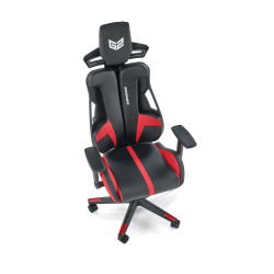 Scaun gaming Halmar Nitro, inaltime reglabila 130-137cm, cotiere reglabile, textil, negru/rosu