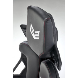 Scaun gaming Halmar Nitro, inaltime reglabila 130-137cm, cotiere reglabile, textil, negru/rosu