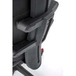 Scaun gaming Halmar Nitro, inaltime reglabila 130-137cm, cotiere reglabile, textil, negru/rosu