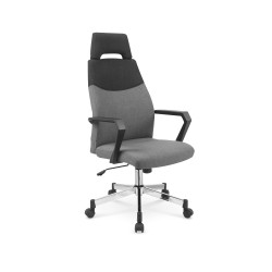 Scaun birou Halmar Olaf, inaltime reglabila 113-121cm, stil clasic, functie blocare, functie balansare, textil, gri/negru