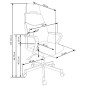 Scaun de birou Olaf, inaltime reglabila 113-121 cm, baza metal, mecanism inclinare, maxim 100 kg, textil Scaun de birou Olaf, inaltime reglabila 113-121 cm, baza metal, mecanism inclinare, maxim 100 kg, textil