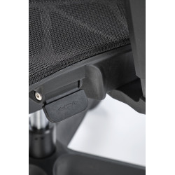 Scaun birou ergonomic Halmar Osvaldo, reglabil 122-128cm, cotiere reglabile, tetiera reglabila, suport lombar, plasa, negru