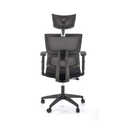 Scaun birou ergonomic Halmar Pablo, inaltime reglabila 118-127cm, tetiera reglabila, roti cauciucate, plasa/textil, negru