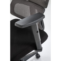 Scaun birou ergonomic Halmar Pablo, inaltime reglabila 118-127cm, tetiera reglabila, roti cauciucate, plasa/textil, negru