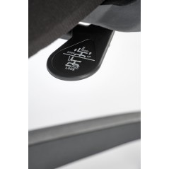 Scaun birou ergonomic Halmar Pablo, inaltime reglabila 118-127cm, tetiera reglabila, roti cauciucate, plasa/textil, negru