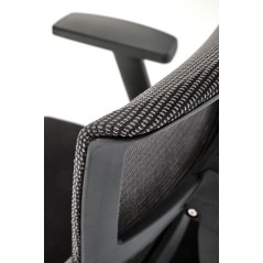 Scaun birou ergonomic Halmar Pablo, inaltime reglabila 118-127cm, tetiera reglabila, roti cauciucate, plasa/textil, negru