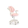 Scaun birou pentru copii Halmar Panco, inaltime reglabila 88-100cm, roti cauciucate, suport picioare, piele, roz