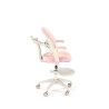 Scaun birou pentru copii Halmar Panco, inaltime reglabila 88-100cm, roti cauciucate, suport picioare, piele, roz