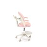 Scaun birou pentru copii Halmar Panco, inaltime reglabila 88-100cm, roti cauciucate, suport picioare, piele, roz