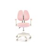 Scaun birou pentru copii Halmar Panco, inaltime reglabila 88-100cm, roti cauciucate, suport picioare, piele, roz