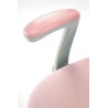 Scaun birou pentru copii Halmar Panco, inaltime reglabila 88-100cm, roti cauciucate, suport picioare, piele, roz
