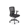 Scaun birou ergonomic Halmar Paredes, inaltime reglabila 97-107cm, roti cauciucate, suport lombar, plasa/textil, negru