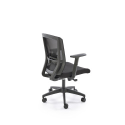 Scaun birou ergonomic Halmar Paredes, inaltime reglabila 97-107cm, roti cauciucate, suport lombar, plasa/textil, negru