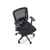 Scaun birou ergonomic Halmar Paredes, inaltime reglabila 97-107cm, roti cauciucate, suport lombar, plasa/textil, negru