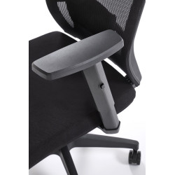 Scaun birou ergonomic Halmar Paredes, inaltime reglabila 97-107cm, roti cauciucate, suport lombar, plasa/textil, negru