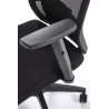 Scaun birou ergonomic Halmar Paredes, inaltime reglabila 97-107cm, roti cauciucate, suport lombar, plasa/textil, negru
