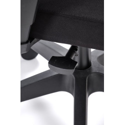 Scaun birou ergonomic Halmar Paredes, inaltime reglabila 97-107cm, roti cauciucate, suport lombar, plasa/textil, negru