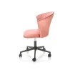 Scaun birou pentru copii Halmar Pasco, inaltime reglabila 77-87cm, stil glamour, catifea, roz