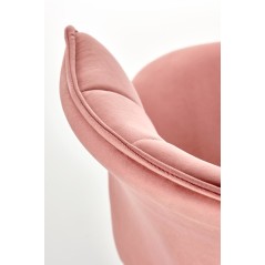 Scaun birou pentru copii Halmar Pasco, inaltime reglabila 77-87cm, stil glamour, catifea, roz
