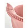 Scaun birou pentru copii Halmar Pasco, inaltime reglabila 77-87cm, stil glamour, catifea, roz