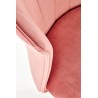 Scaun birou pentru copii Halmar Pasco, inaltime reglabila 77-87cm, stil glamour, catifea, roz