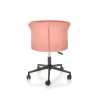 Scaun birou pentru copii Halmar Pasco, inaltime reglabila 77-87cm, stil glamour, catifea, roz