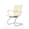 Scaun birou Halmar Prestige, stil clasic, baza metal, suporturi antiderapante, 61x55x88cm, piele, crem