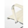 Scaun birou Halmar Prestige, stil clasic, baza metal, suporturi antiderapante, 61x55x88cm, piele, crem