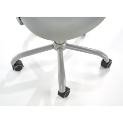 Scaun birou pentru copii Halmar Pure, inaltime reglabila 78-89cm, roti cauciucate, polipropilena/piele, gri