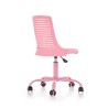 Scaun birou pentru copii Halmar Pure, inaltime reglabila 78-89cm, roti cauciucate, polipropilena/piele, roz