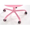 Scaun birou pentru copii Halmar Pure, inaltime reglabila 78-89cm, roti cauciucate, polipropilena/piele, roz