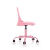 Scaun birou pentru copii Halmar Pure, inaltime reglabila 78-89cm, roti cauciucate, polipropilena/piele, roz