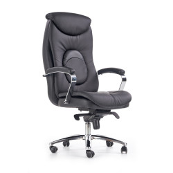 Scaun directorial Halmar Quad, inaltime reglabila 124-1324cm, functie multiblock, functie antisoc, piele, negru