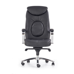 Scaun directorial Halmar Quad, inaltime reglabila 124-1324cm, functie multiblock, functie antisoc, piele, negru