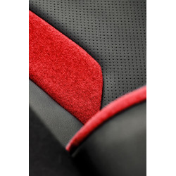 Scaun birou Halmar Ragnar, inaltime reglabila 112-121cm, piele/textil, negru/rosu