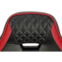 Scaun birou Halmar Ragnar, inaltime reglabila 112-121cm, piele/textil, negru/rosu