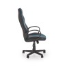 Scaun birou Halmar Ragnar, inaltime reglabila 112-121cm, piele/textil, negru/albastru