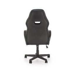 Scaun birou Halmar Ragnar, inaltime reglabila 112-121cm, piele/textil, negru/albastru