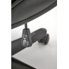 Scaun birou Halmar Ragnar, inaltime reglabila 112-121cm, piele/textil, negru/albastru