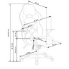 Scaun birou Halmar Rambler, inaltime reglabila 116-125cm, stil clasic, functie blocare, functie balansare, piele, negru