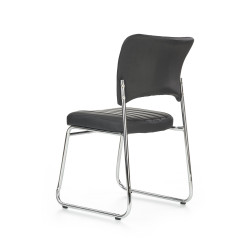 Scaun birou Halmar Rapid, stil modern, baza metal, 48x58x83x47cm , piele, negru