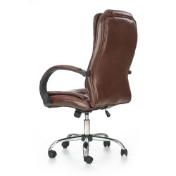 Scaun directorial Halmar Relax, inaltime reglabila 110-118cm, roti cauciucate, piele, maro