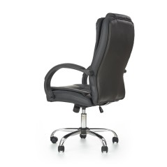 Scaun directorial Halmar Relax, inaltime reglabila 110-118cm, roti cauciucate, piele, negru