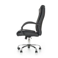 Scaun directorial Halmar Relax, inaltime reglabila 110-118cm, roti cauciucate, piele, negru