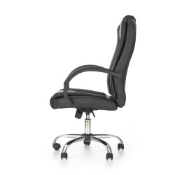 Scaun directorial Halmar Relax, inaltime reglabila 110-118cm, roti cauciucate, piele, negru